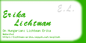 erika lichtman business card